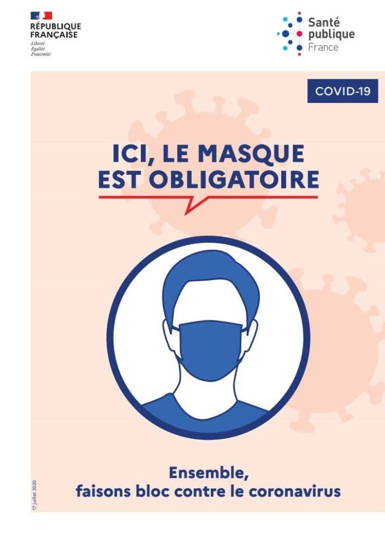 Consignes Covid-19 Port du masque obligatoire
